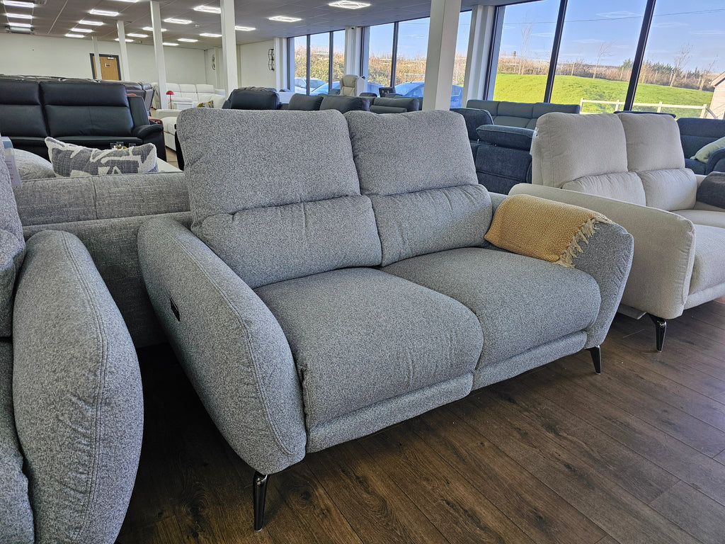 Solar Electric Recliner Grey 2 Seater