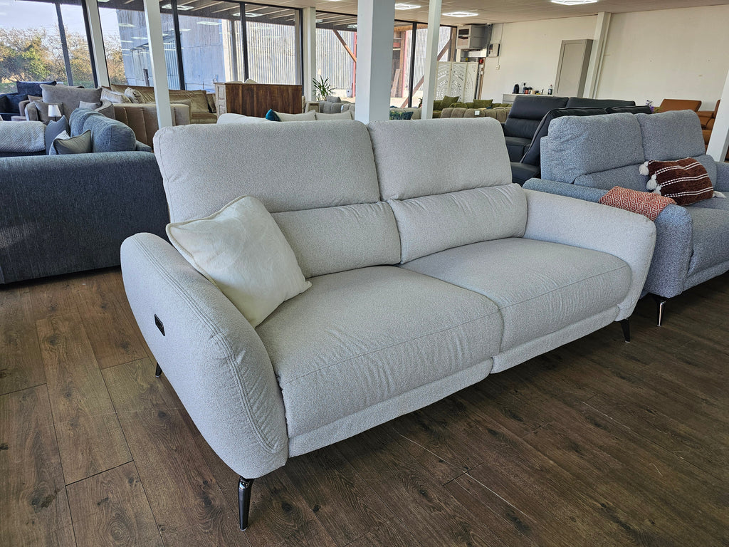 Solar Electric Recliner Beige 3 Seater
