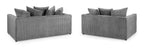 Leaf Jumbo Sofa Grey 3+2 Set - Sofa Sloth