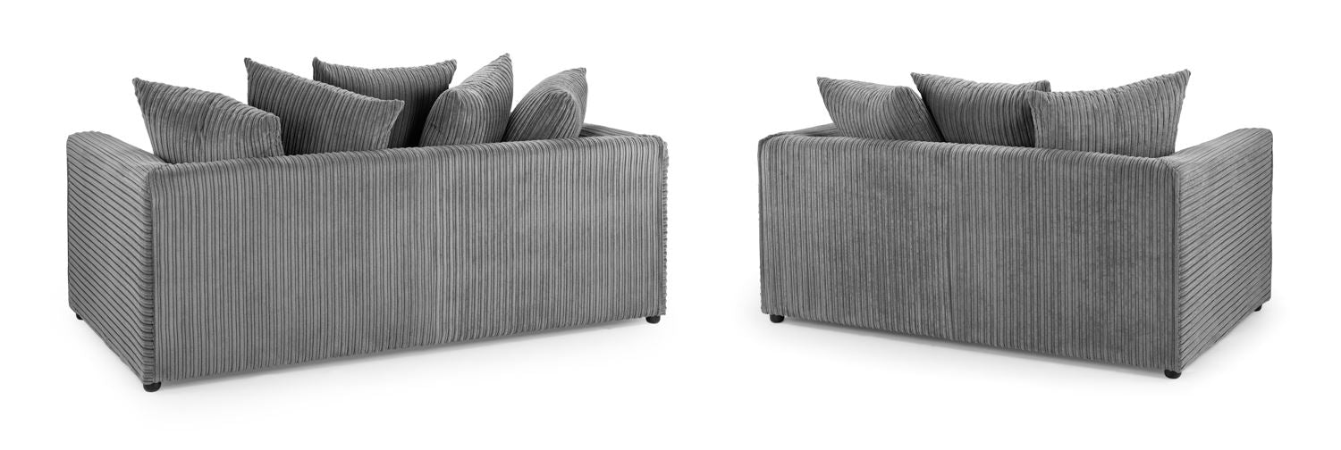 Leaf Jumbo Sofa Grey 3+2 Set - Sofa Sloth