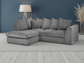 Leaf Jumbo Sofa Grey Left Hand Facing Corner