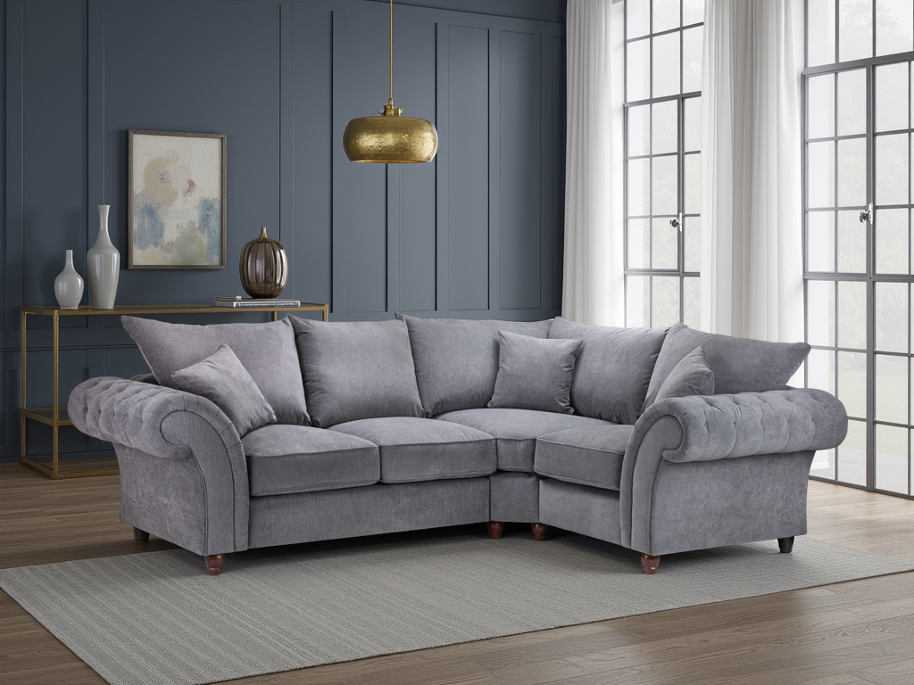 Vista Fullback Sofa Grey Right Hand Facing Corner