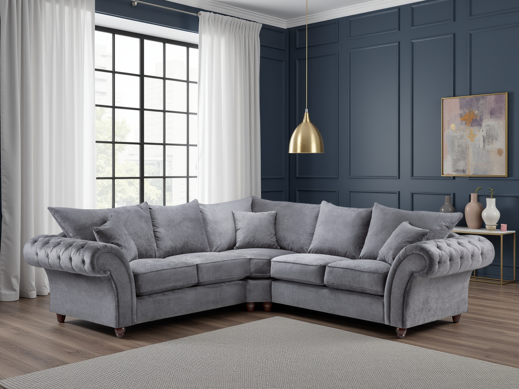 Vista Fullback Sofa Grey Large Corner