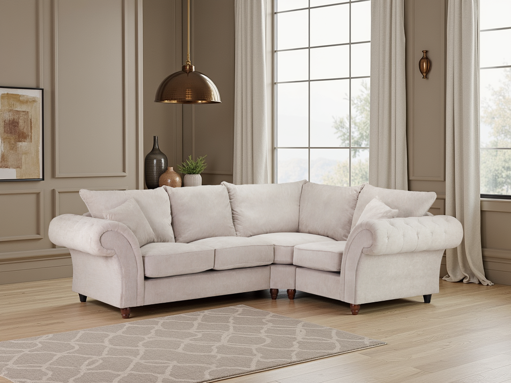 Vista Fullback Sofa Stone Right Hand Facing Corner