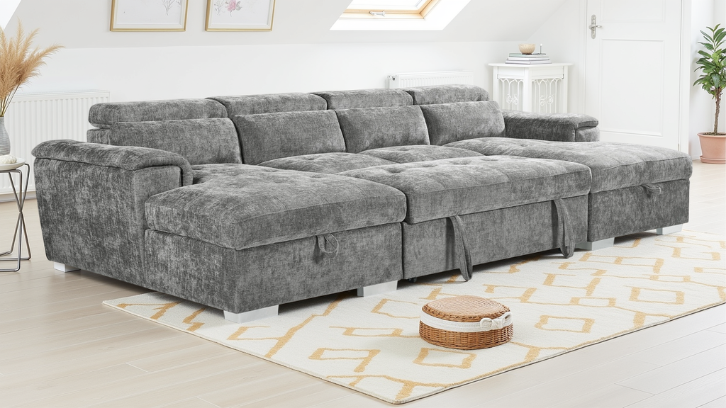 Amazonia Sofabed Grey U Shape Corner