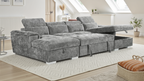 Amazonia Sofabed Grey U Shape Corner