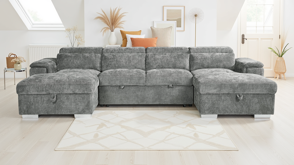 Amazonia Sofabed Grey U Shape Corner