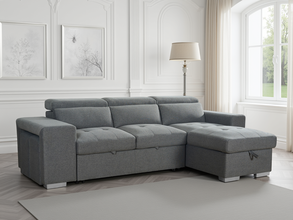 Breeze Sofabed Grey Universal Corner