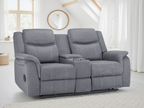 Jungle Electric Recliner 2 Seater Grey Fabric