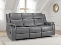 Jungle Electric Recliner 3 Seater Grey Leather