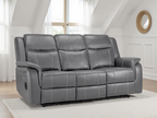 Jungle Electric Recliner 3 Seater Grey Leather