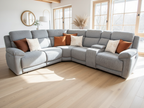 Savanna Electric Recliner Sofa Grey Large Corner