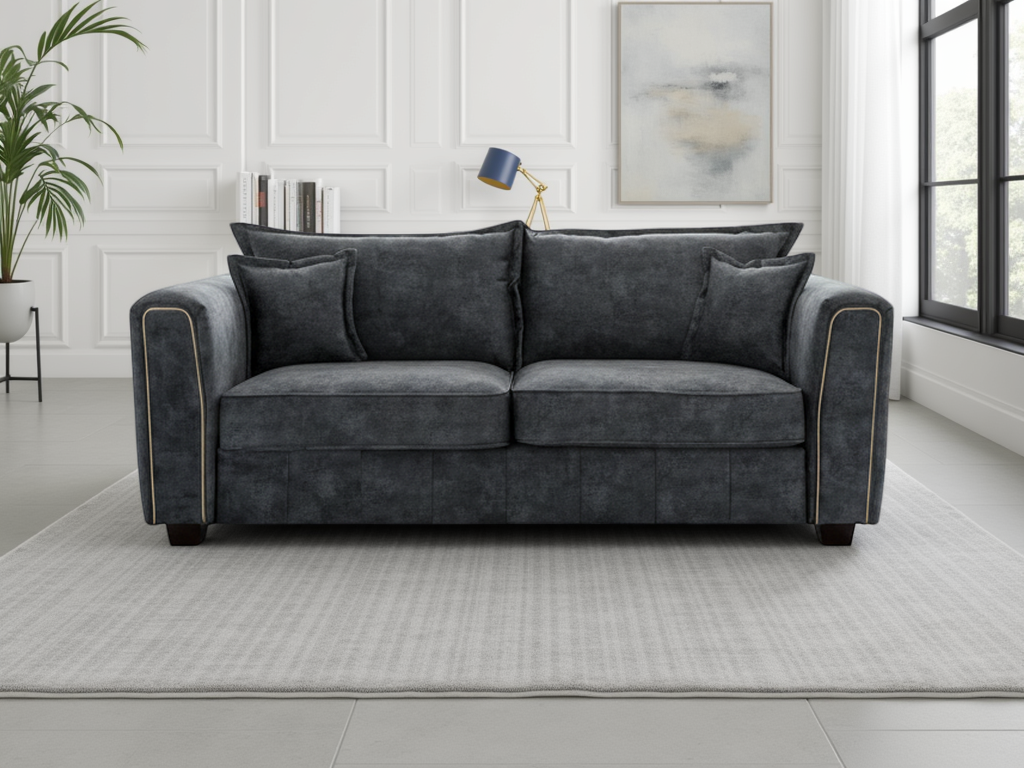 Slowmo Sofa Black 3 Seater