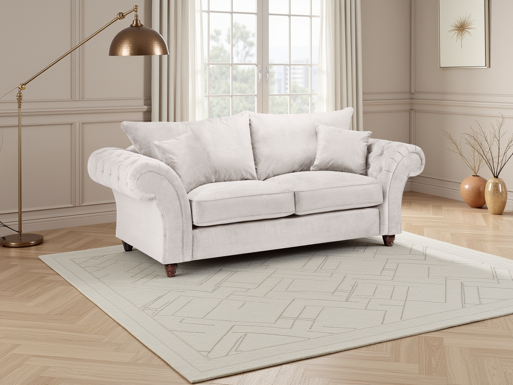 Vista Fullback Sofa Stone 3 Seater