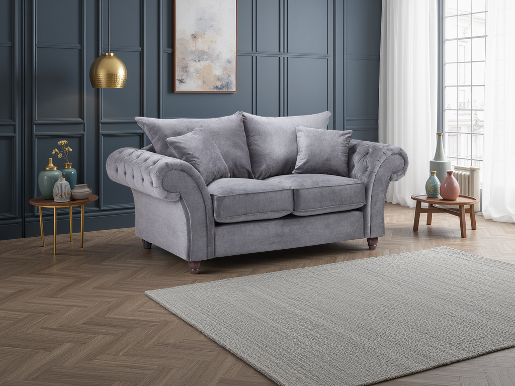 Vista Fullback Sofa Grey 2 Seater