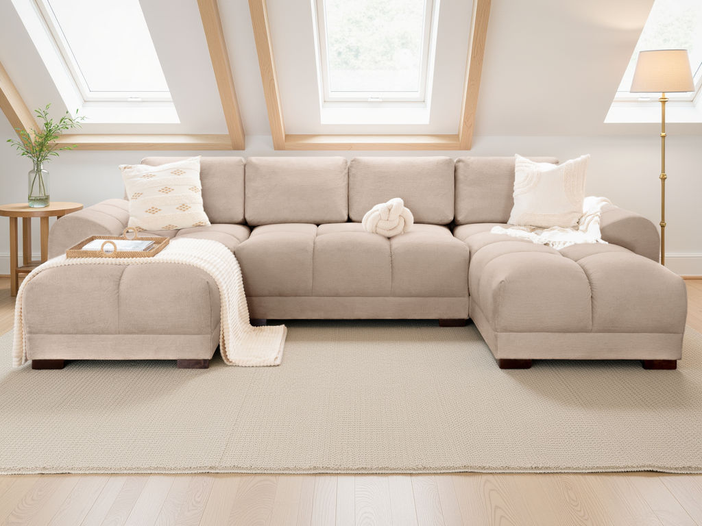 Cloud Sofa Mocha U Shape Corner