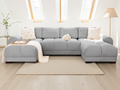 Cloud Sofa Grey U Shape Corner
