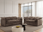 Shell Sofa Brown 3+2 Set - Sofa Sloth