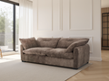 Shell Sofa Brown 3 Seater