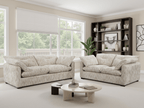 Shell Sofa Grey/Silver 3+2 Set - Sofa Sloth