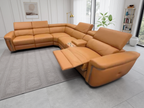 Snug Electric Recliner Sofa Tan Large Corner