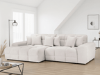 Lunar Sofa Beige Left Hand Facing Corner - Sofa Sloth