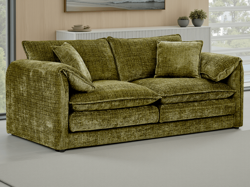 Harmony Sofa Green 3 Seater - Sofa Sloth