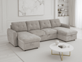 Pace Sofabed Beige U Shape Corner - Sofa Sloth