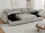 Pace Sofabed Beige U Shape Corner - Sofa Sloth