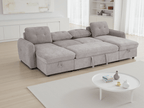 Pace Sofabed Beige U Shape Corner - Sofa Sloth