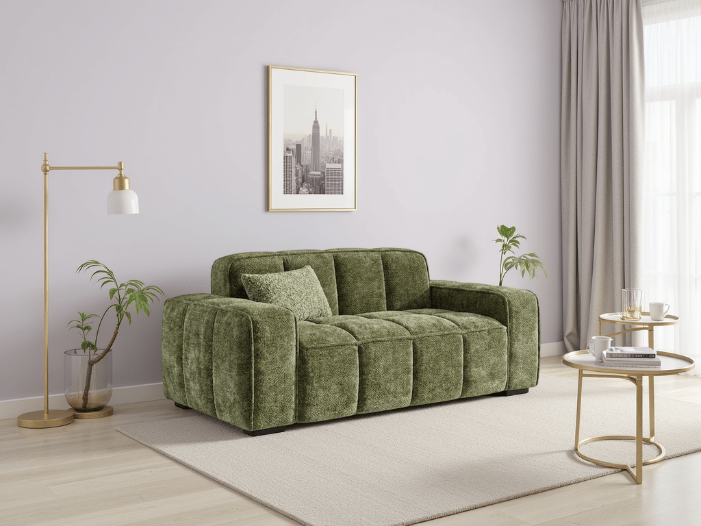 Clarity Sofa Olive 2 Seater - Sofa Sloth