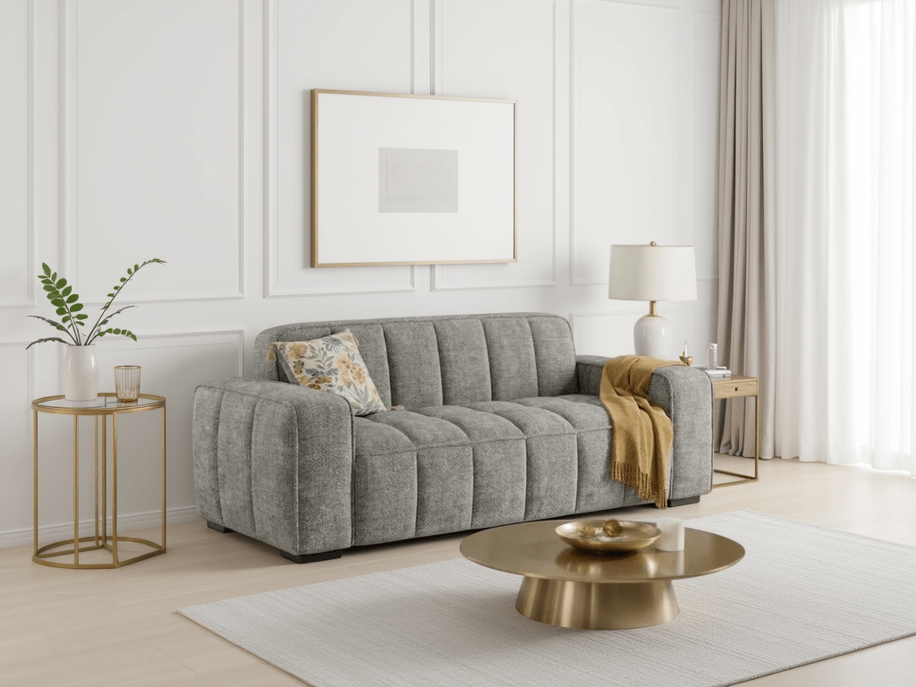 Clarity Sofa Grey 3 Seater - Sofa Sloth