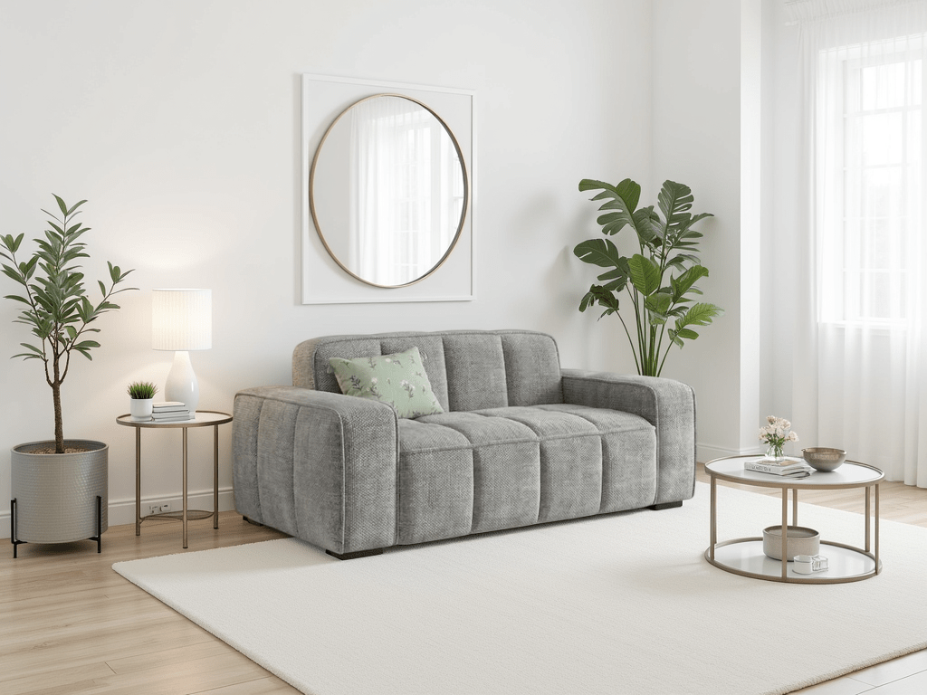 Clarity Sofa Grey 2 Seater - Sofa Sloth
