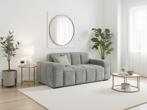 Clarity Sofa Grey 2 Seater - Sofa Sloth