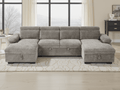Huddle Sofabed Grey U Shape Corner - Sofa Sloth