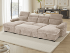 Huddle Sofabed Beige U Shape Corner - Sofa Sloth