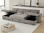 Huddle Sofabed Grey U Shape Corner - Sofa Sloth