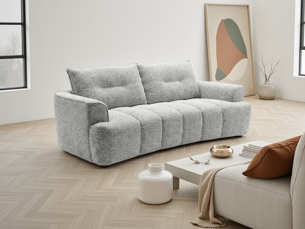 Cush Sofa Grey 3 Seater - Sofa Sloth
