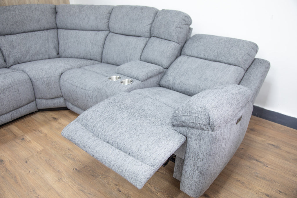 Savanna Electric Recliner Sofa Grey Large Corner