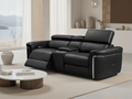 Snug Electric Recliner Sofa Black 2 Seater - Sofa Sloth