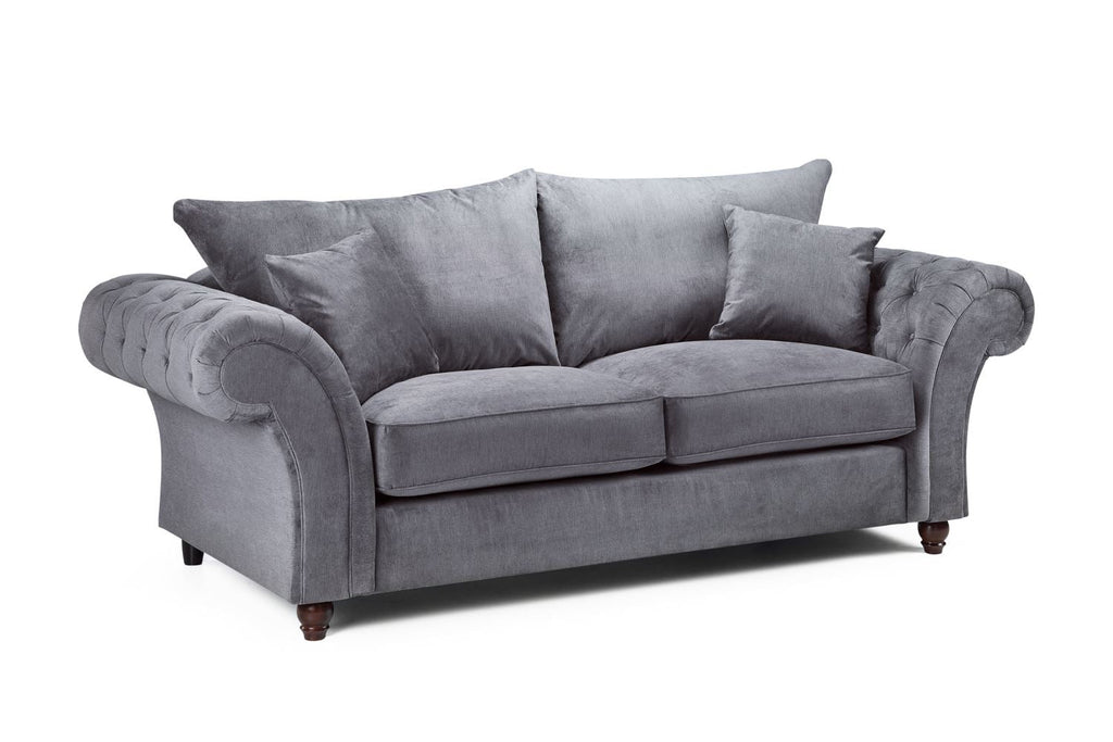 Vista Fullback Sofa Grey 3 Seater