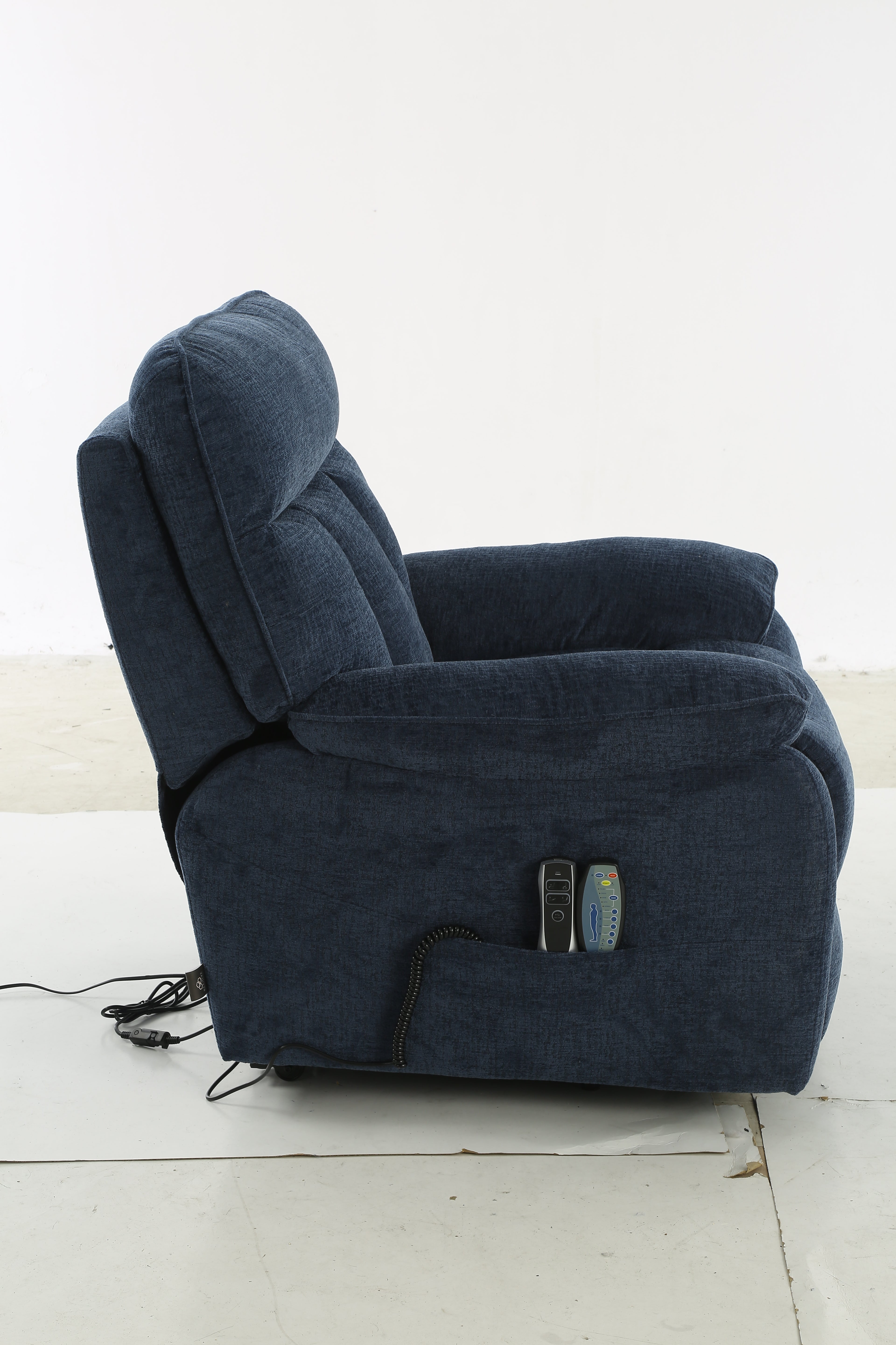 Glide Rise and Recline Massage Chair Blue