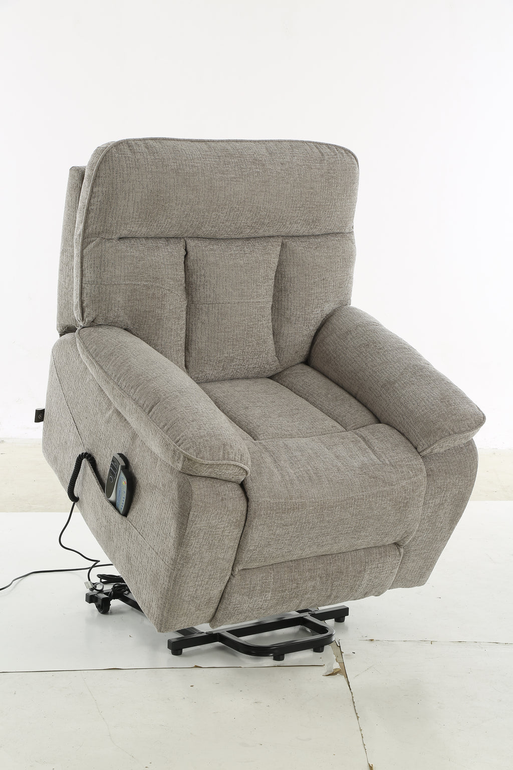 Glide Rise and Recline Massage Chair Grey - Sofa Sloth