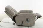 Glide Rise and Recline Massage Chair Grey - Sofa Sloth