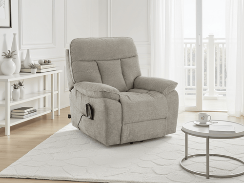 Glide Rise and Recline Massage Chair Grey - Sofa Sloth
