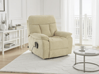 Glide Rise and Recline Massage Chair Beige - Sofa Sloth