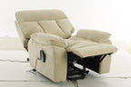 Glide Rise and Recline Massage Chair Beige - Sofa Sloth