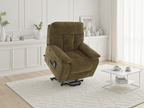 Glide Rise and Recline Massage Chair Brown