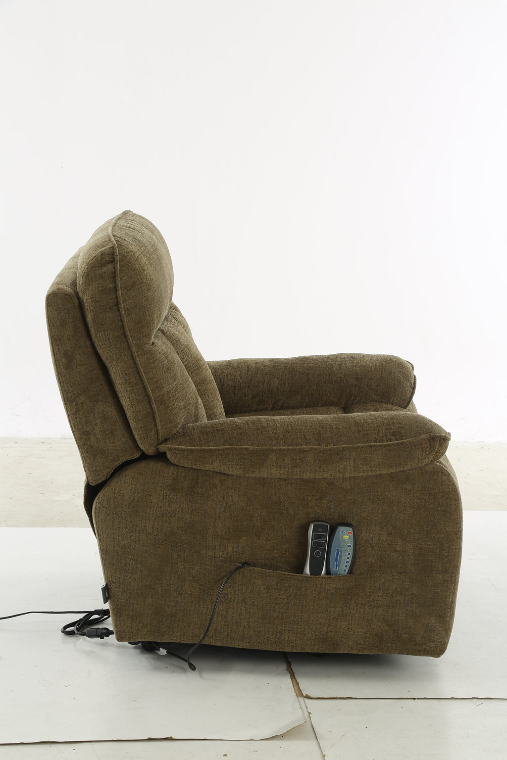 Glide Rise and Recline Massage Chair Brown
