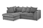 Leaf Jumbo Sofa Grey Left Hand Facing Corner